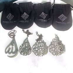 4 modern wall art islamic car hangings for $35 each.