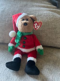 Ty Beanie Babies Kringle Santa Bear Plush Beanbag 2004 Vintage