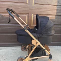 Mamas and Papas limited edition rose gold stroller.