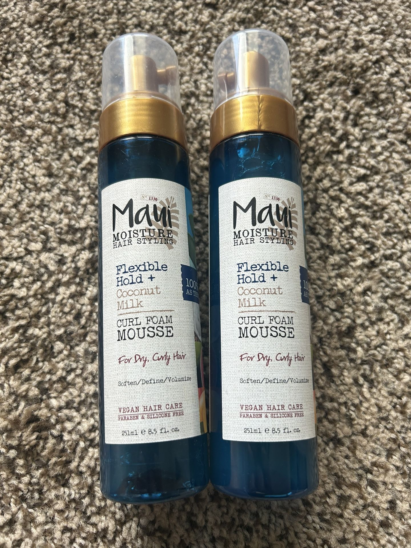 2 X New Maui Moisture hair styling mouse