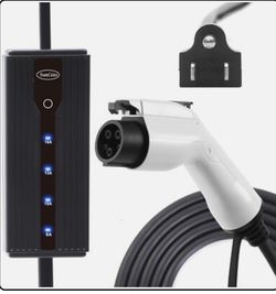 SAE J1772 Level 1+2 EV Charger, 16Amp 90-260V, 3.5KW, Portable Electric Car Charger, Charging Cable with NEMA 5-15 Male Plug Home Charging Station