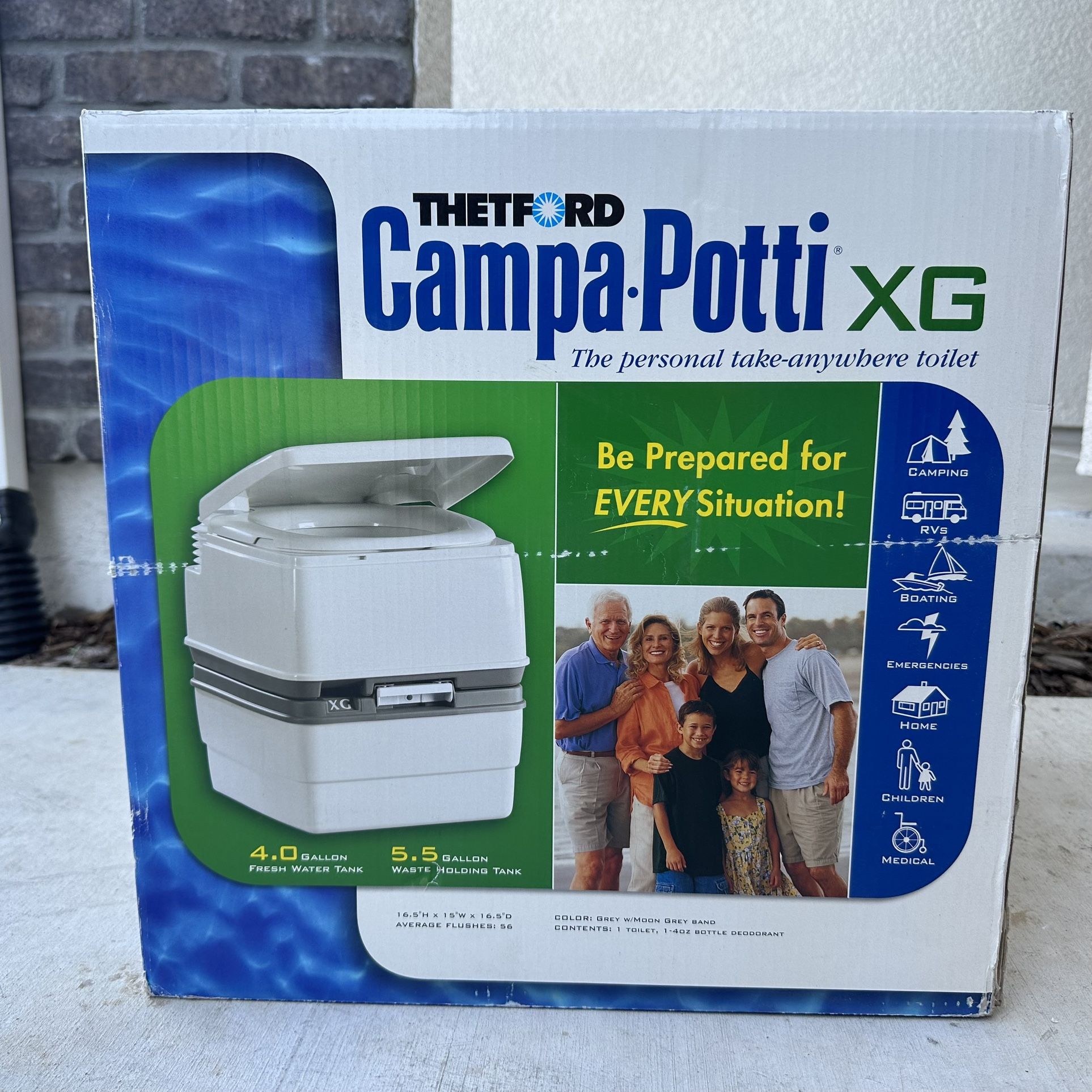 Thetford Campa Potti Porta Potty Portable Camping RV Trailer Toilet Brand New