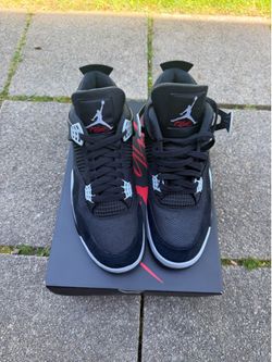 Jordan 4 retro black canvas sz12