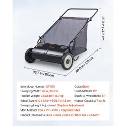 Push Lawn Sweeper, 26-inch( Parts Only)