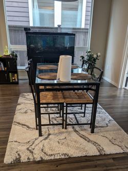 Modern Abstract Cream and Gray Area Rug