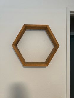 Hexagon Floating Wall Shelf