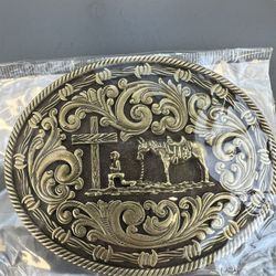 Cowboy Praying Buckle