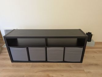 Black Storage Shelf / TV Console