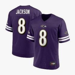 NFLPA Lamar Jackson Baltimore Ravens #8 Purple Jersey Men’s Size Large Or 2XL NWT