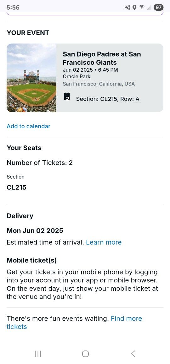 San Francisco Giants vs. San Diego Padres