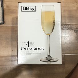 Libby Flute Glass 4 piece 