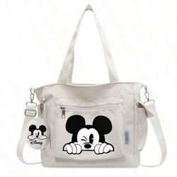 Disney White Tote Bag with Mickey Mouse Graphic