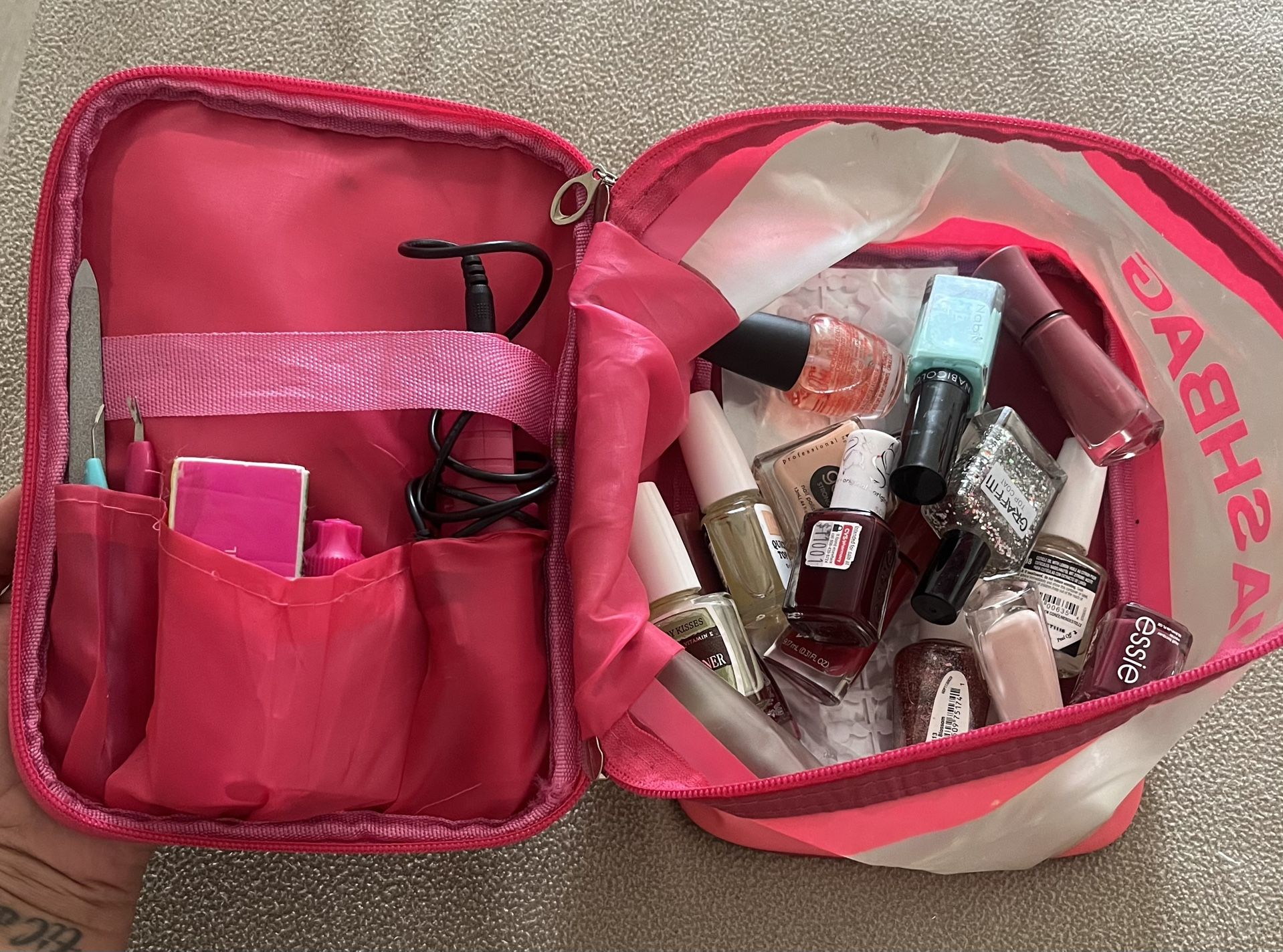Nail Polish, bag, Nail Tools, And Mani Electric Tool