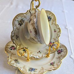 Teacup set PRISTINE cup, saucer, plate HUTSCHENREUTHER SELB, Bavaria