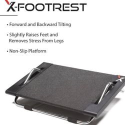 NEW! X-Chair Under Desk 3” Footrest - Ergonomic Foot Rest for Under Desk/Adjustable Lower Body & Lumbar Support/Long Lasting Durable Aluminum Frame/Si