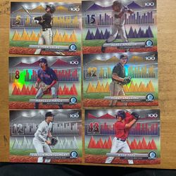 2024 BOWMAN LOT OF 18 TOP 100 CARDS