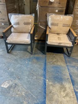 Brand new 2 Person Wide Straight-Back Patio Sofa with Water-Resistant Cushions $199 🔥🔥🔥Second Location : Sweet Home Prime Furniture 🌸1627 Columbi