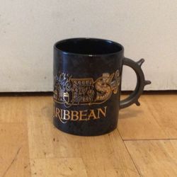 Disney Park Pirates Of Caribbean Mug With A Pirate Ship Wheel 