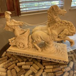 Vintage Santini Marble Gladiator monument statue Made in Italy Rare Excellent condition