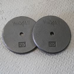 25lb 1inch Weights (Set Of 2)