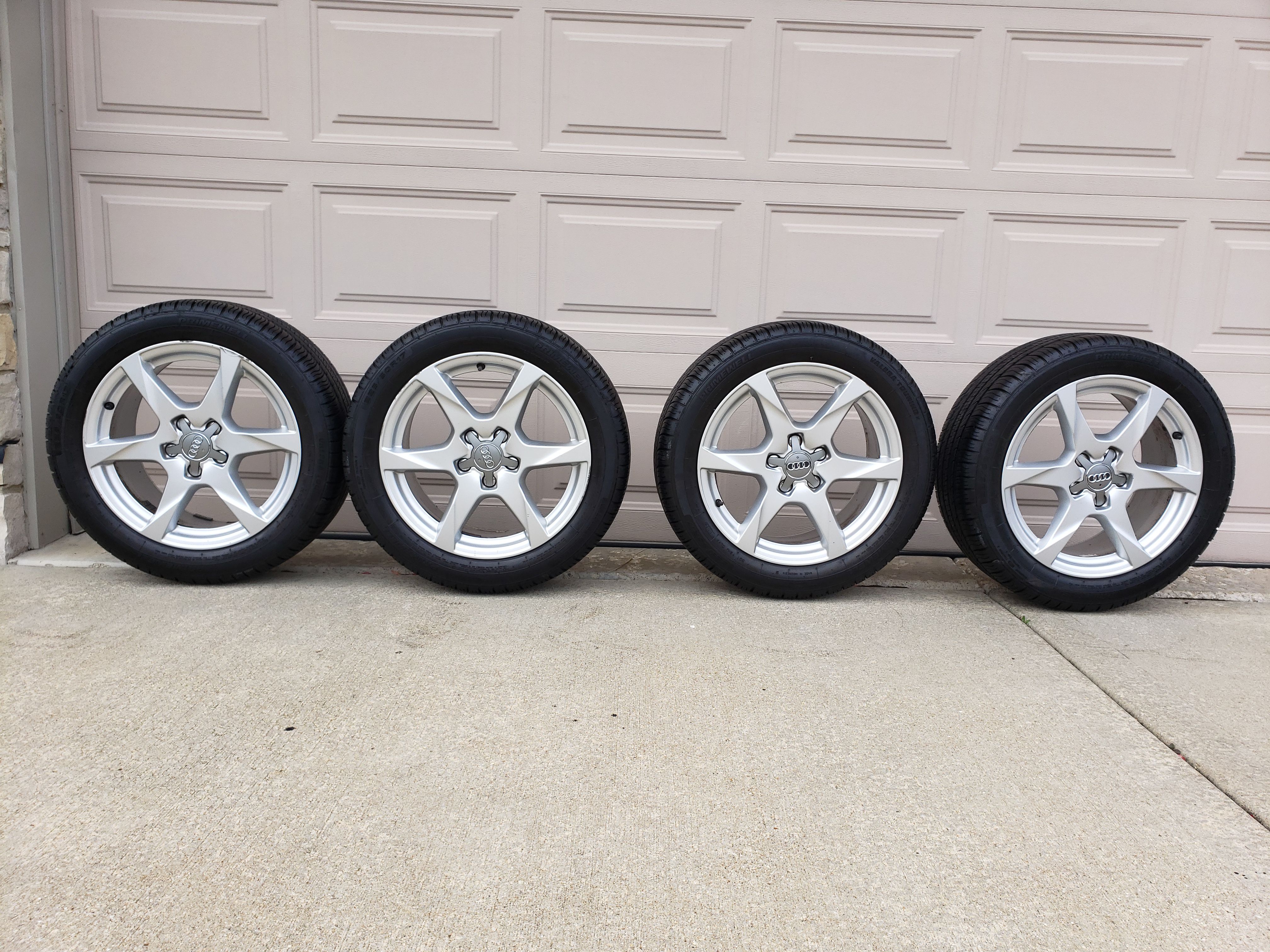 17" Audi Rims with tires and FACTORY TPMS Sensors
