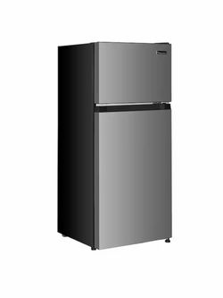 Mini fridge stainless steel with Freezer 45 in Heightx 19 in W