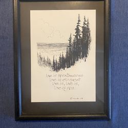 Framed Art Work .10”x12” . Excellent Condition..