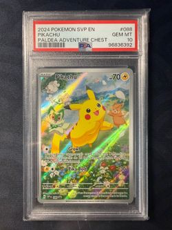 Pokemon Pikachu Paldea Adventure Chest Black Star Promo PSA 10