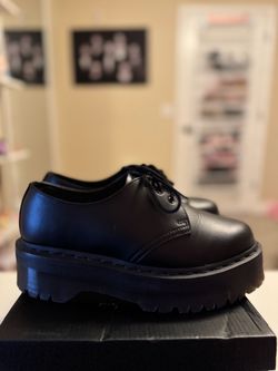 Dr. Martens V1461 Black Quad Mono Oxford Shoes