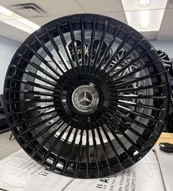 22” inch Mercedes GLS GLE 22x10 5x112 et offset 35 gloss black brand new set of (4)