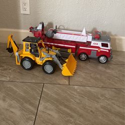 Paw Patrol Fire Truck And Yellow Tractor 