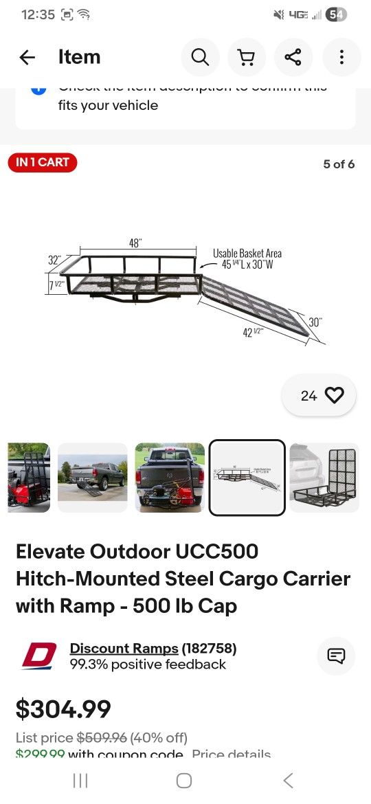 Apex UCC500, 500LB Capacity Cargo Carrier 