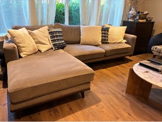 Velvet sofa L sectional couch