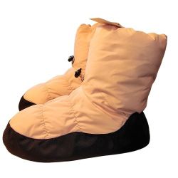 Brand-New Light-Pink Puffy Warm-Up Dance Ballet Booties w/Adjustable Drawstring, 8.5/9