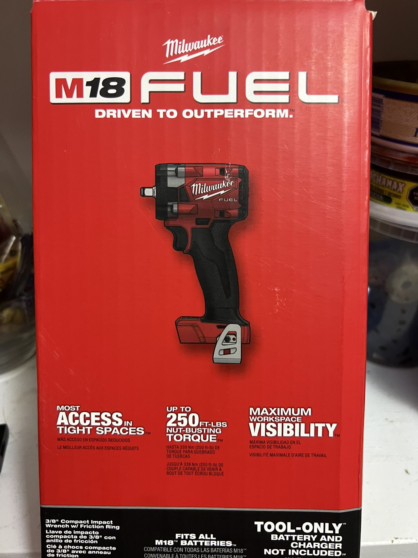 Milwaukee M18 FUEL GEN-3 18V Lithium-Ion Brushless Cordless 3/8 in. Compact Impact Wrench with Friction Ring (Tool-Only