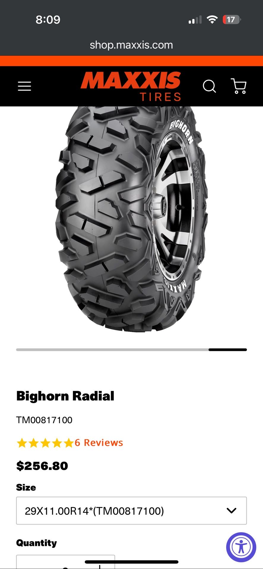 Maxxis Bighorn Radial Tire - 29x11R14 ATV/UTV 