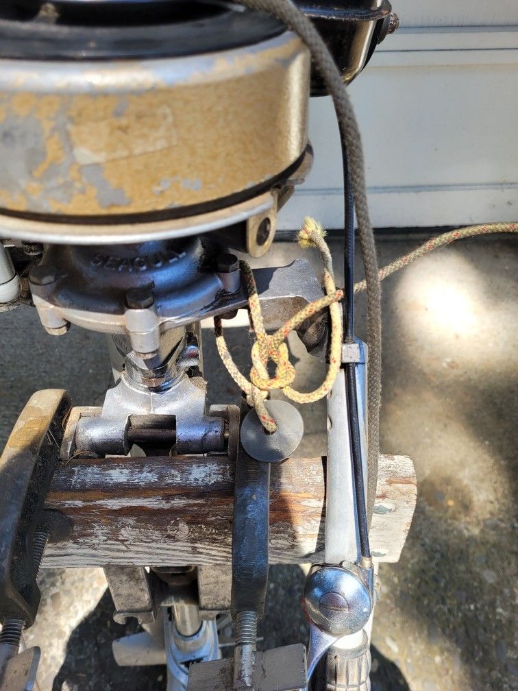 Vintage Silver Seagull Outboard