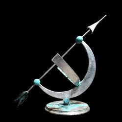 Armillary Cast Aluminum 20th C. Equatorial Sundial Garden Ornament