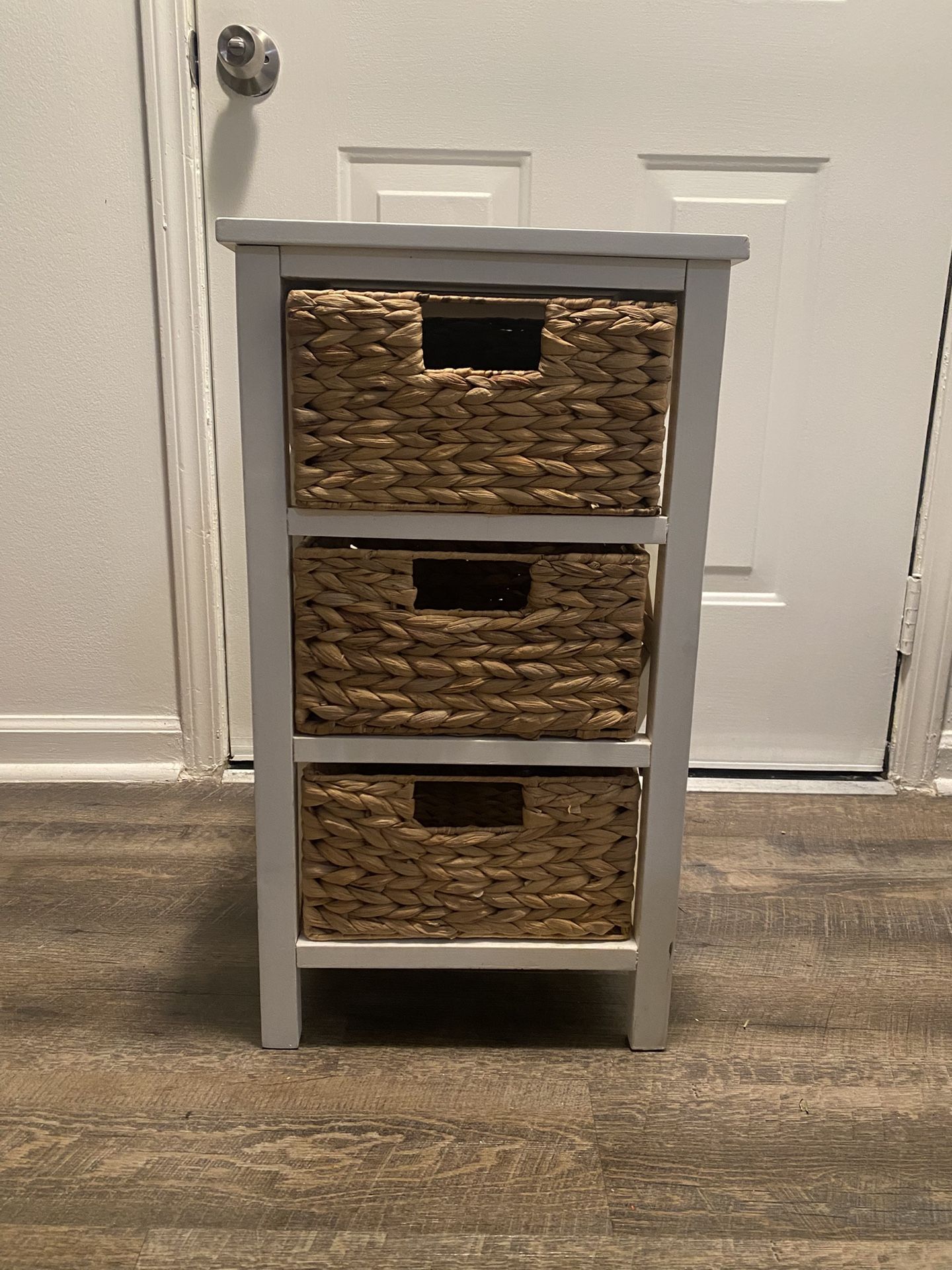 3 drawer accent table stand 25 height 14x14 top in white