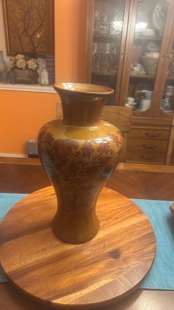 Decorative Ceramic Vase with Floral Design