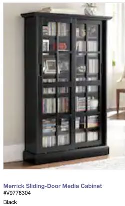 Merrick Sliding-Door Media Cabinet