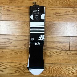 Stance Dwayne Wade Black And White Casual Crew Socks Mens Sz Large 6-12