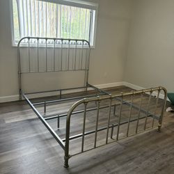 Queen metal bed frame