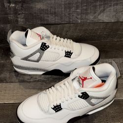 New Nike Air Jordan Retro 4 White Cement Size 11.5