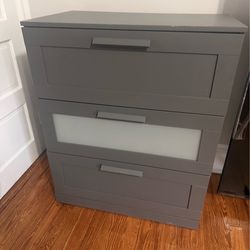 IKEA 3 draw furniture grey