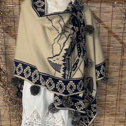 Peruvian  Ruanna Or Shawl