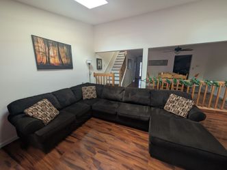 Large Brown Sectional Couch