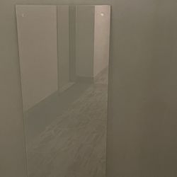 VERY LONG (47"L x 19 3/8"W x .25"Thick), HEAVY (approx. 30 lbs.), CLEAR GLASS TABLETOP - price as posted is firm.