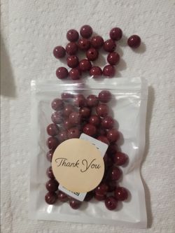 Dark Red Round Loose Beads Lot