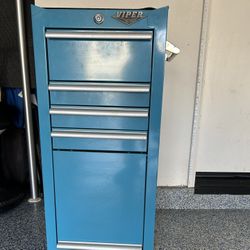 Blue metal cabinet 